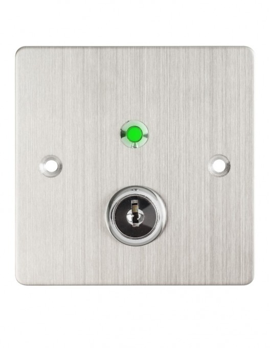 <p>Buton de iesire incastrabil, cu cheie, cu led KY-B-SS-2-rdgn</p>