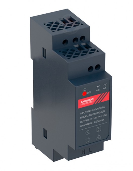 <p>Sursa alimentare 12Vcc/2A, montare pe sina DIN DR12024-01C</p>