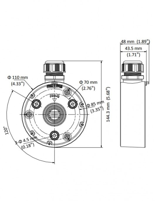 <p>Cutie jonctiune pentru camere Hikvision DS-1280ZJ-TR13</p>