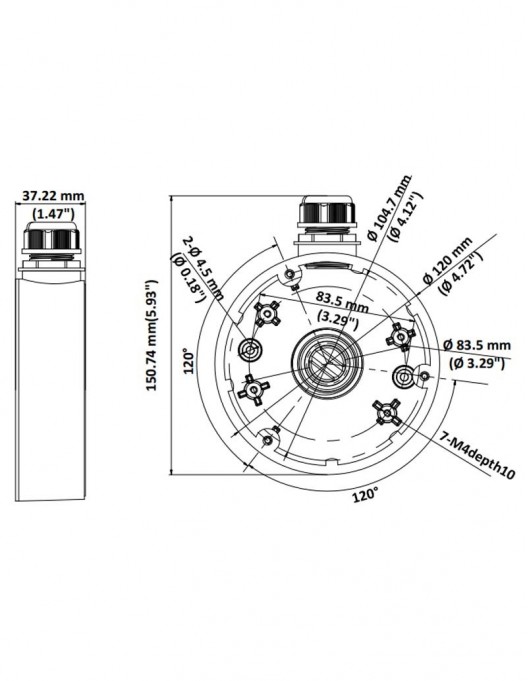 <p>Cutie jonctiune pentru camere Hikvision DS-1280ZJ-DM46</p>