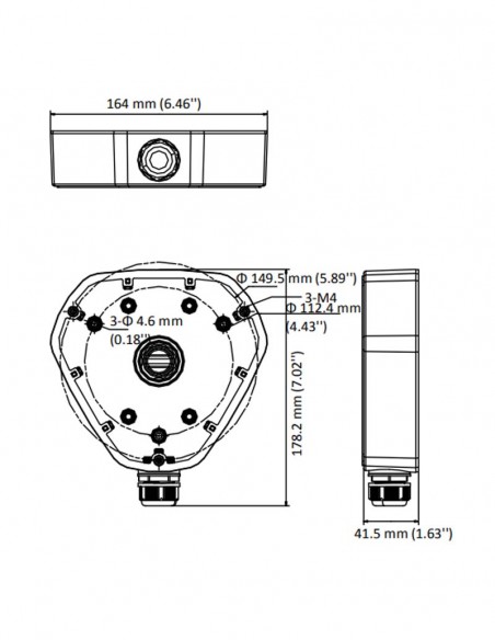 Cutie jonctiune pentru camere Hikvision DS-1280ZJ-DM25