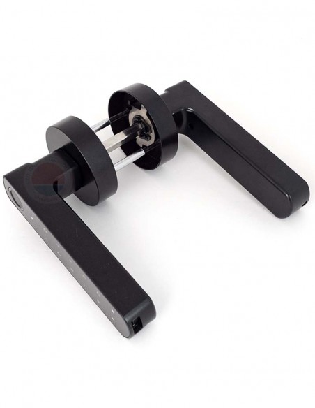 <p>Incuietoare smart cu amprenta, bluetooth, cod PIN si cheie D100-BT</p>