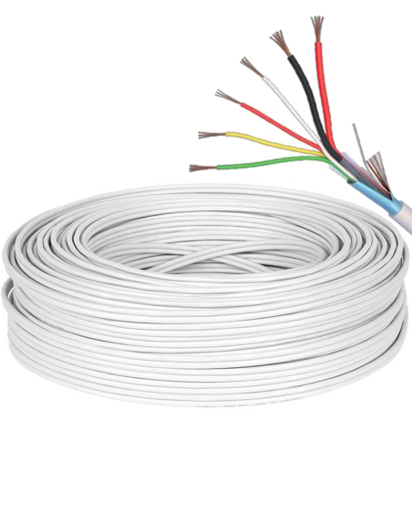 Cablu de alarma ecranat 6x0.22 mm 6AF22