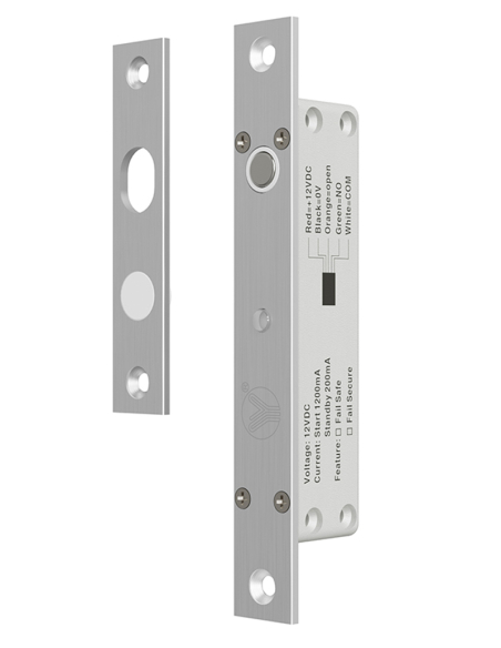 Mini bolt electric fail-secure, monitorizare, senzor magnetic YB-90NB(LED)
